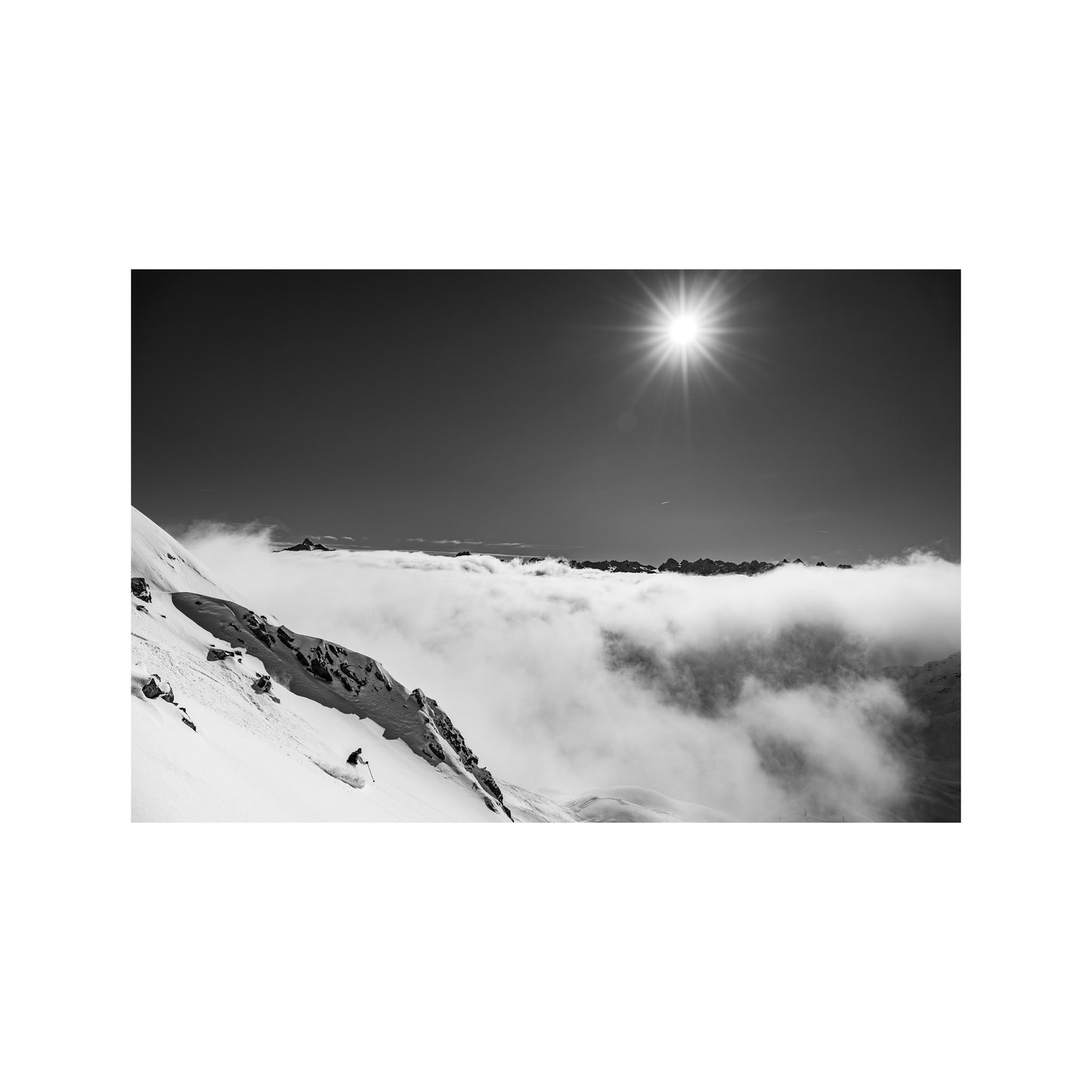 Skiing Under a Star